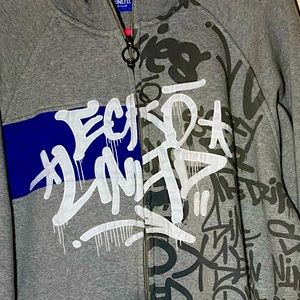 Ecko Unltd zip up late night can storage sweater